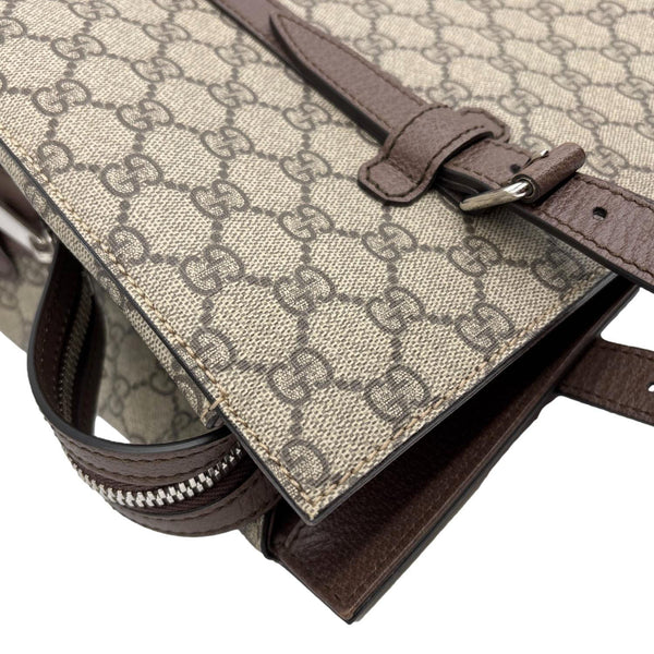 GUCCI GG Supreme Canvas Tote Shoulder Bag Beige 626356