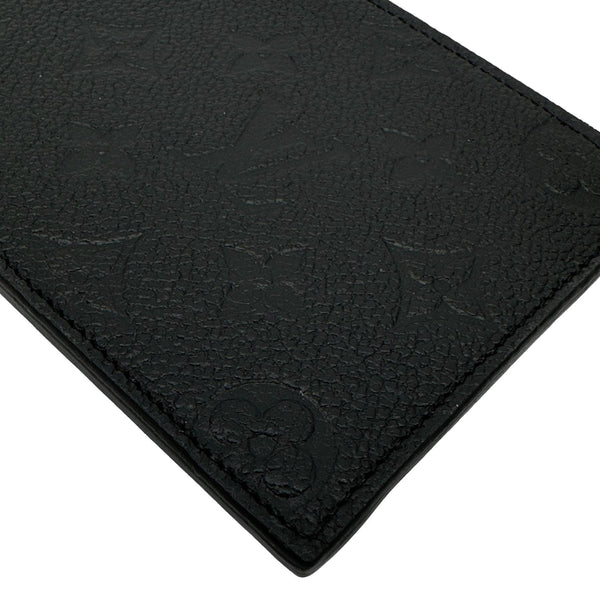 LOUIS VUITTON Monogram Empreinte Leather Insert Card Holder Black