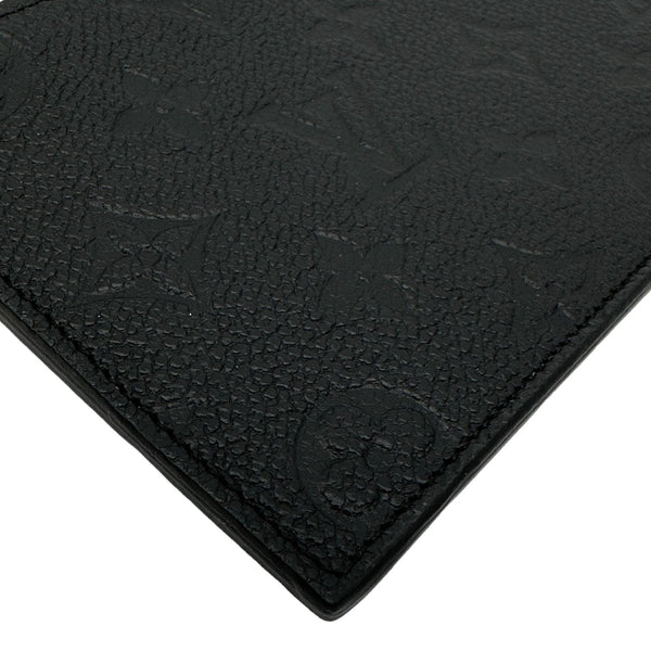 LOUIS VUITTON Monogram Empreinte Leather Insert Card Holder Black
