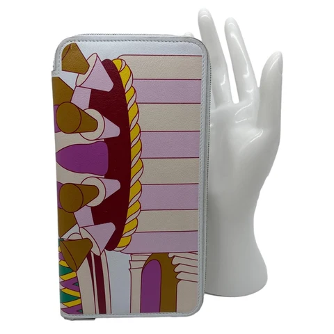Hermes La Patisserie Francaise Azap Swift Leather Long Wallet White