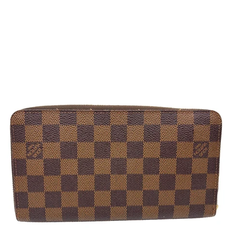 LOUIS VUITTON Damier Ebene Organizer Wallet Brown