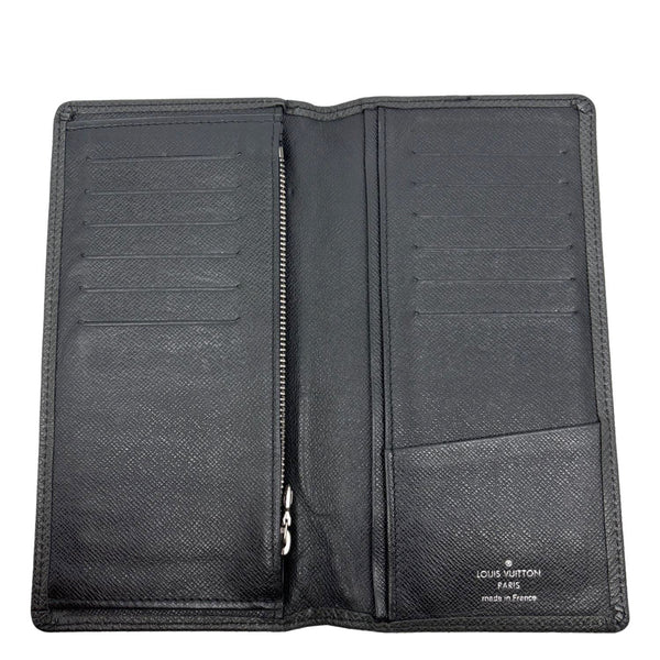 LOUIS VUITTON Brazza Taiga Leather Bifold Wallet Black