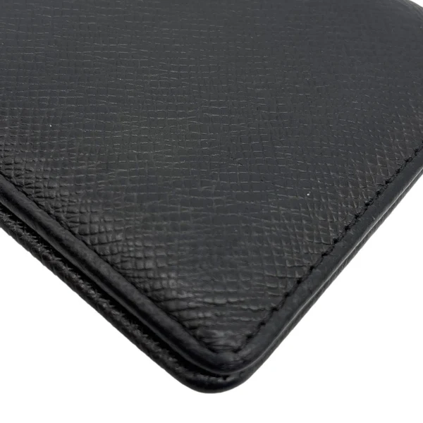 LOUIS VUITTON Brazza Taiga Leather Bifold Wallet Black