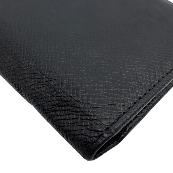 LOUIS VUITTON Brazza Taiga Leather Bifold Wallet Black