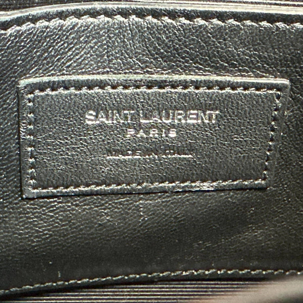 YVES SAINT LAURENT Kate Tassel Crocodile Embossed Leather Crossbody Bag Black