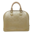 LOUIS VUITTON Alma PM Monogram Vernis Satchel Bag Yellow