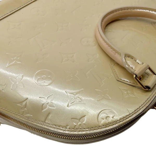 LOUIS VUITTON Alma PM Monogram Vernis Satchel Bag Yellow