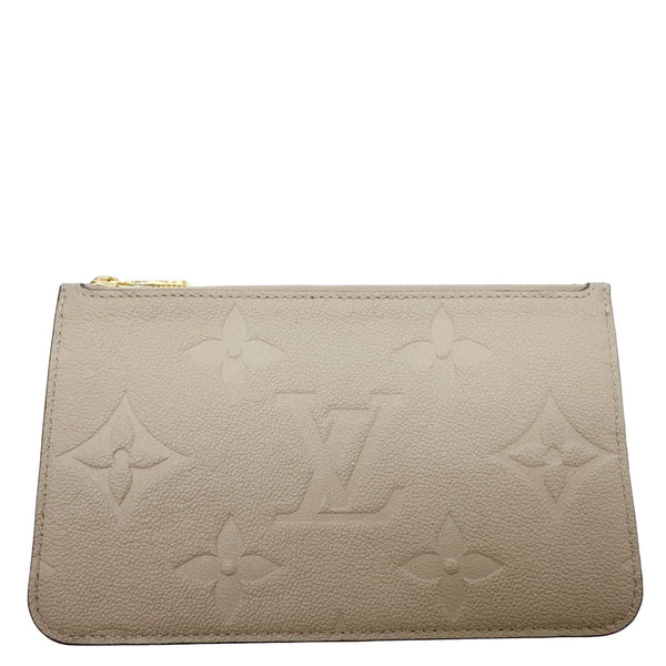LOUIS VUITTON Empreinte Leather Wristlet Beige