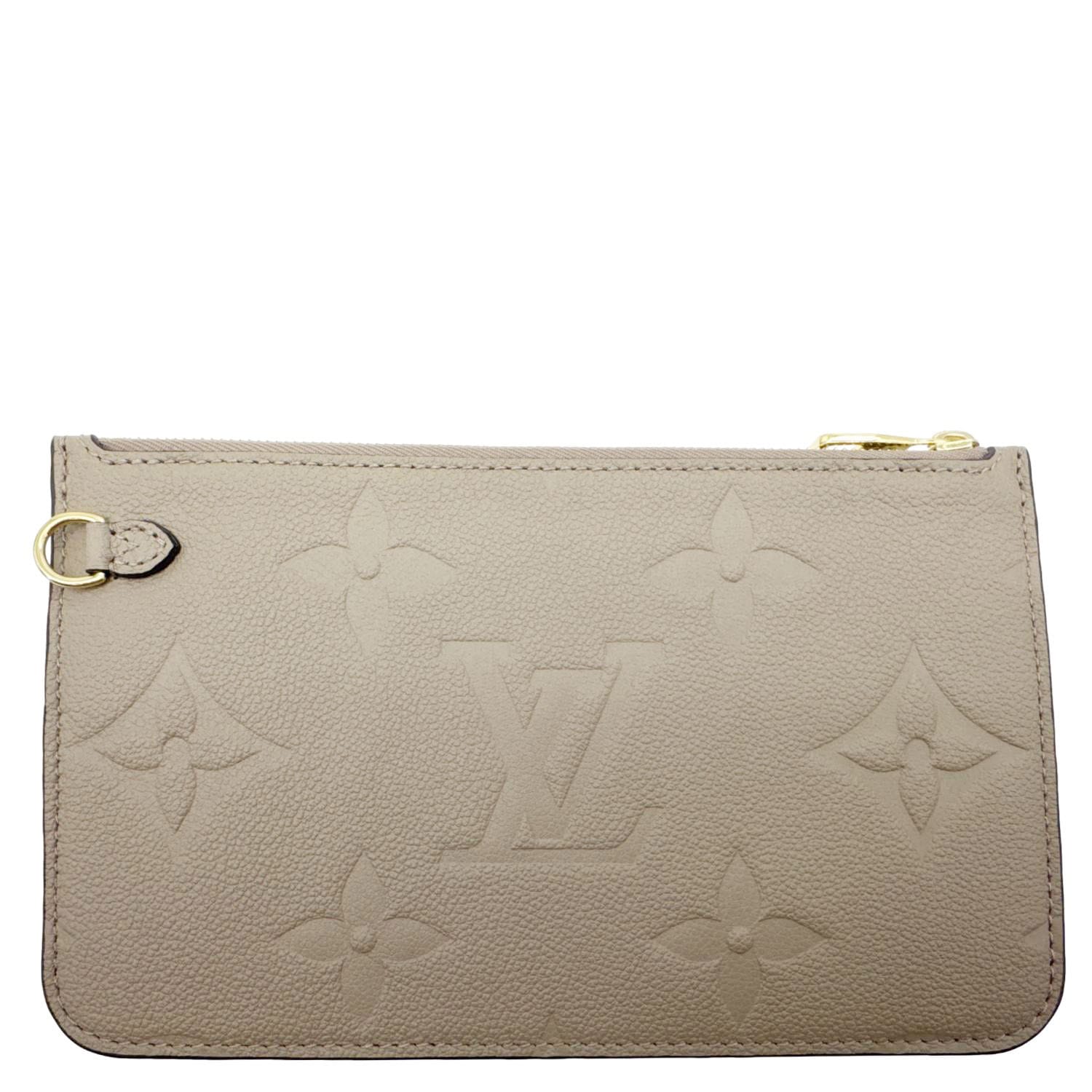 LOUIS VUITTON Empreinte Leather Wristlet Beige