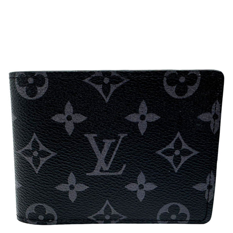 LOUIS VUITTON Multiple Monogram Eclipse Canvas Mens Wallet Black