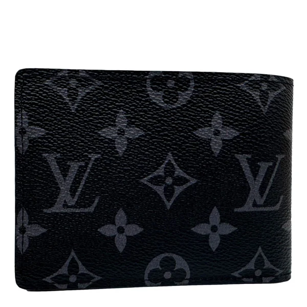LOUIS VUITTON Multiple Monogram Eclipse Canvas Men's Wallet Black
