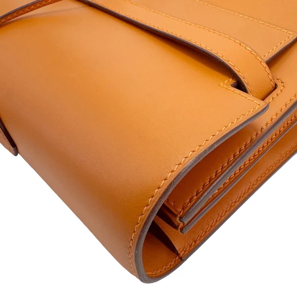 HERMES Kelly Depeches Swift Leather Briefcase Orange