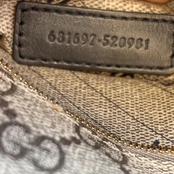 BALENCIAGA X GUCCI Hourglass Small GG Supreme Monogram Top Handle Shoulder Bag Beige 681697