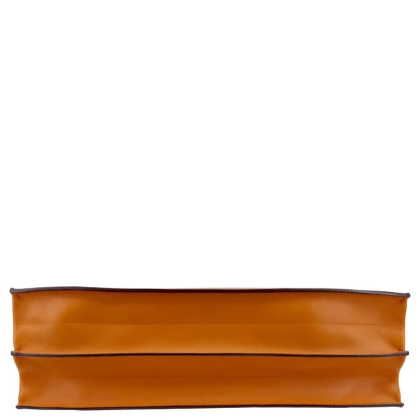 HERMES Kelly Depeches Swift Leather Briefcase Orange