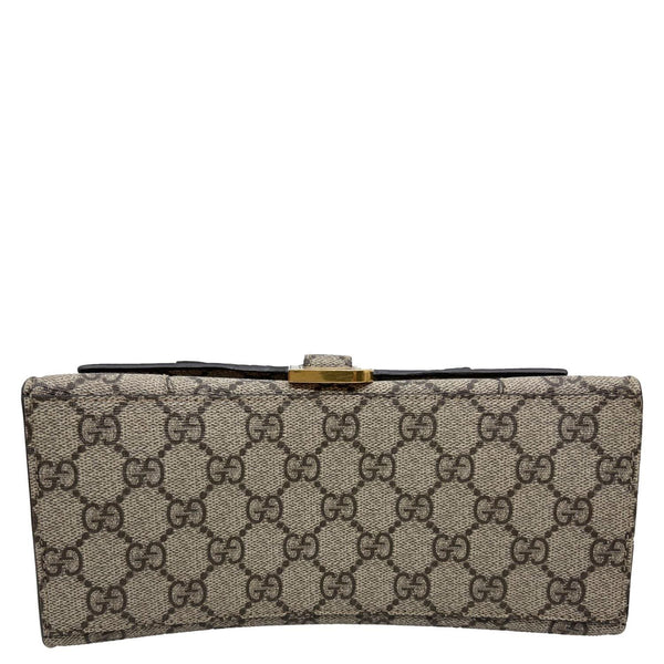 BALENCIAGA X GUCCI Hourglass Small GG Supreme Monogram Top Handle Shoulder Bag Beige 681697