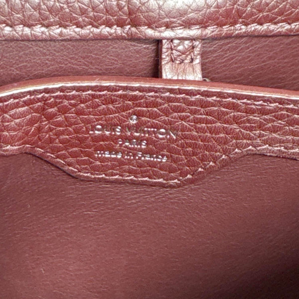 LOUIS VUITTON Capucines BB Taurillon Leather Crossbody Bag Pink