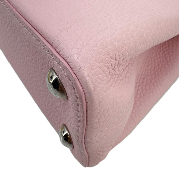 LOUIS VUITTON Capucines BB Taurillon Leather Crossbody Bag Pink