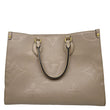 LOUIS VUITTON Onthego MM Giant Monogram Empreinte Leather Tote Bag Beige