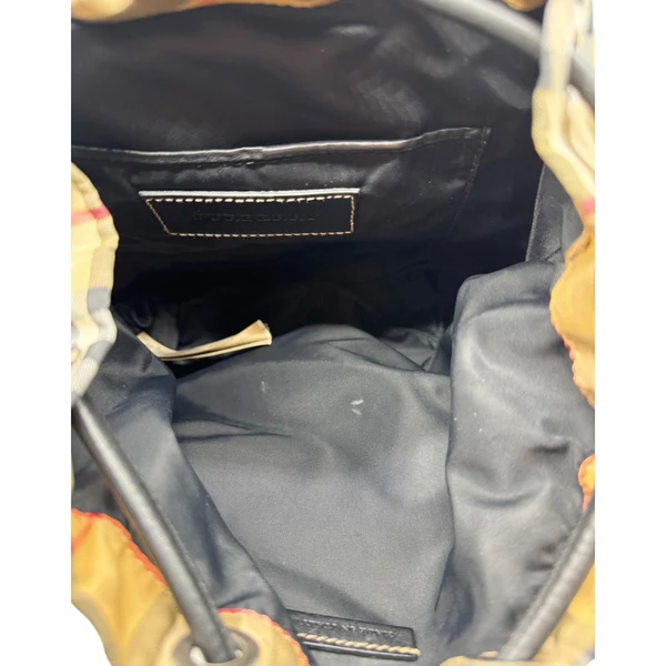BURBERRY Rucksack Small Vintage Check Canvas Backpack Bag Beige