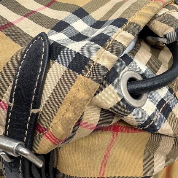 BURBERRY Rucksack Small Vintage Check Canvas Backpack Bag Beige