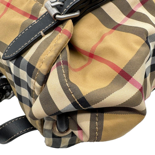 BURBERRY Rucksack Small Vintage Check Canvas Backpack Bag Beige