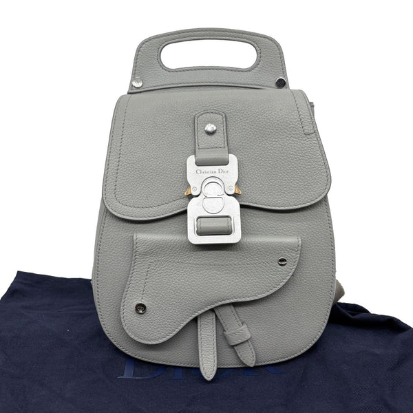 CHRISTIAN DIOR Gallop Mini Grained Calfskin Leather Sling Bag Grey