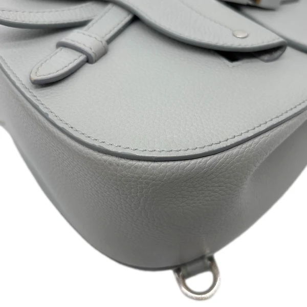 CHRISTIAN DIOR Gallop Mini Grained Calfskin Leather Sling Bag Grey