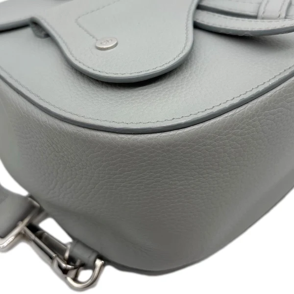 CHRISTIAN DIOR Gallop Mini Grained Calfskin Leather Sling Bag Grey