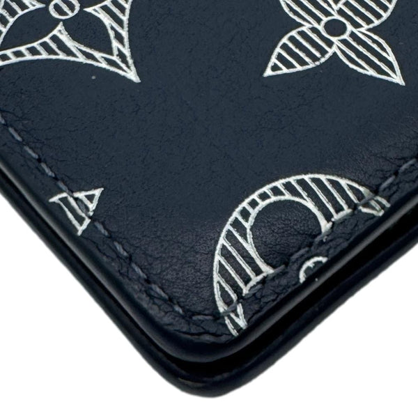 LOUIS VUITTON Monogram Shadow Pocket Organizer Navy Blue