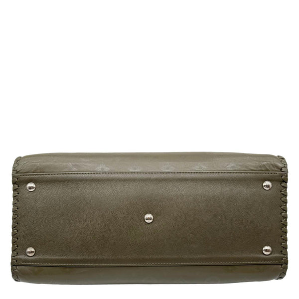 LOUIS VUITTON Very Zipped Monogram Leather Tote Shoulder Bag Green