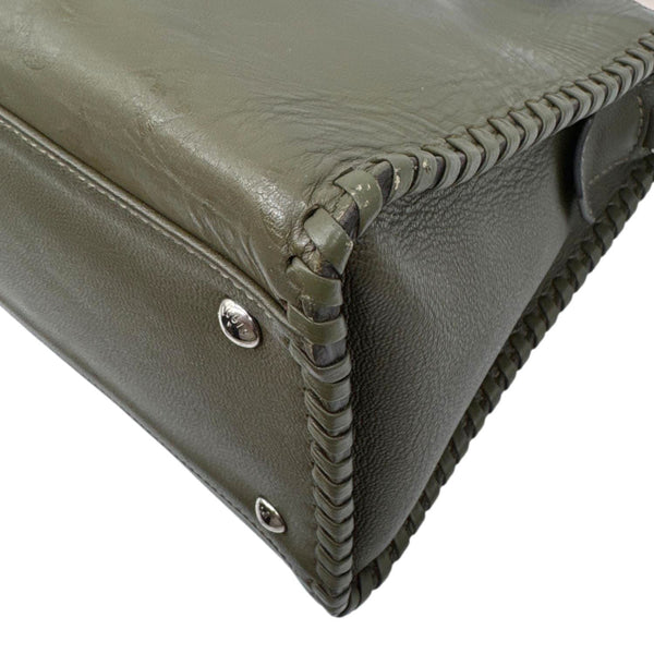 LOUIS VUITTON Very Zipped Monogram Leather Tote Shoulder Bag Green