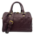 LOUIS VUITTON Speedy 25 Bandouliere Monogram Empreinte Leather Crossbody Bag Burgundy