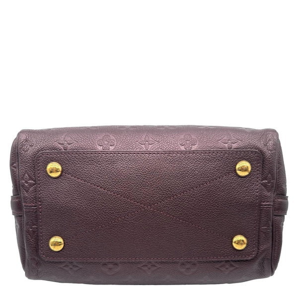 LOUIS VUITTON Speedy 25 Bandouliere Monogram Empreinte Leather Crossbody Bag Burgundy