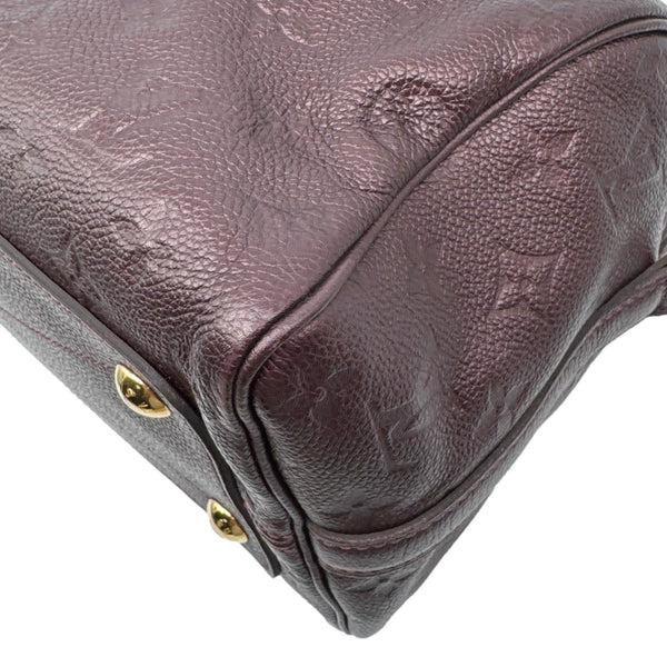 LOUIS VUITTON Speedy 25 Bandouliere Monogram Empreinte Leather Crossbody Bag Burgundy