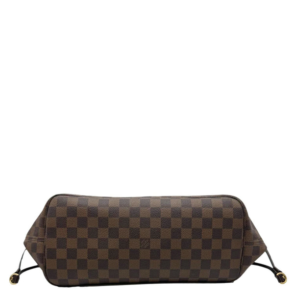 LOUIS VUITTON Neverfull MM Damier Ebene Tote Bag Brown