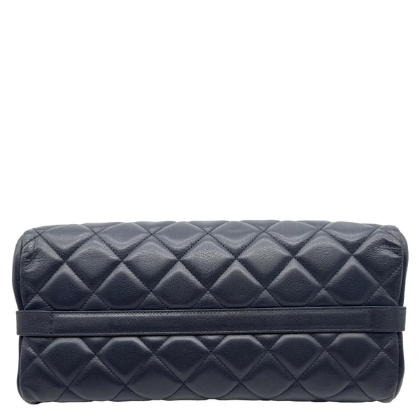 CHANEL City Rock Quilted Leather Shopping Tote Bag Black