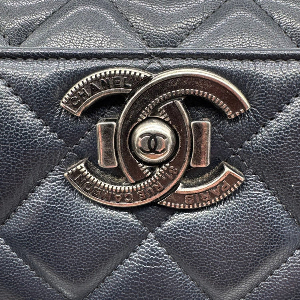 CHANEL City Rock Quilted Leather Shopping Tote Bag Black