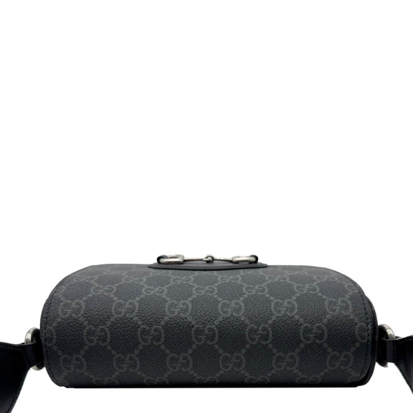GUCCI Horsebit 1955 Mini GG Supreme Canvas Crossbody Bag Black