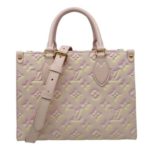 LOUIS VUITTON Stardust Onthego PM Monogram Empreinte Shoulder Bag Light Pink