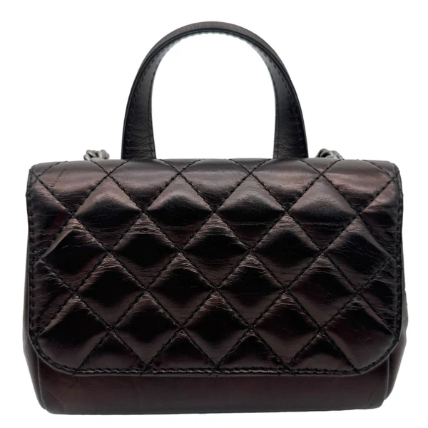 CHANEL Pilot Essentials Flap Quilted Calfskin Leather Shoulder Bag Brown