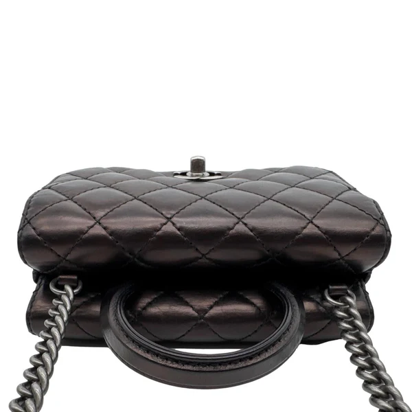 CHANEL Pilot Essentials Flap Quilted Calfskin Leather Shoulder Bag Brown