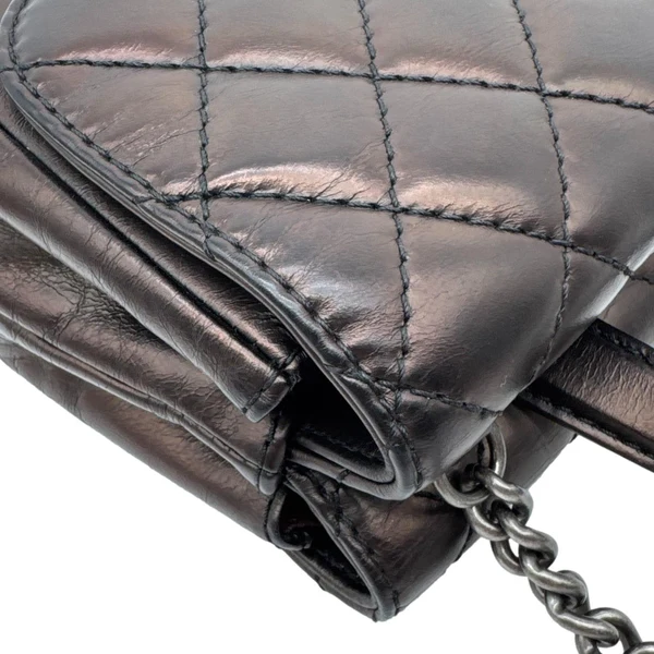 CHANEL Pilot Essentials Flap Quilted Calfskin Leather Shoulder Bag Brown