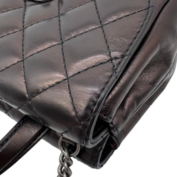 CHANEL Pilot Essentials Flap Quilted Calfskin Leather Shoulder Bag Brown