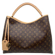 LOUIS VUITTON Again Monogram Canvas Tote Bag Brown