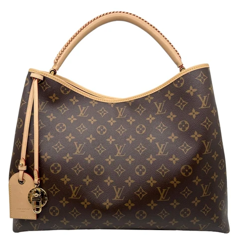 LOUIS VUITTON Again Monogram Canvas Tote Bag Brown