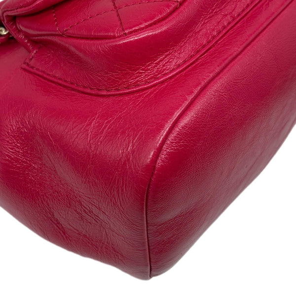 CHANEL Duma Pockets Small Aged Calfskin Quilted Leather Drawstring Backpack Pink