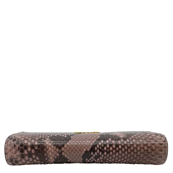 GUCCI Padlock Python Leather Wallet On Chain  Multicolor 453506