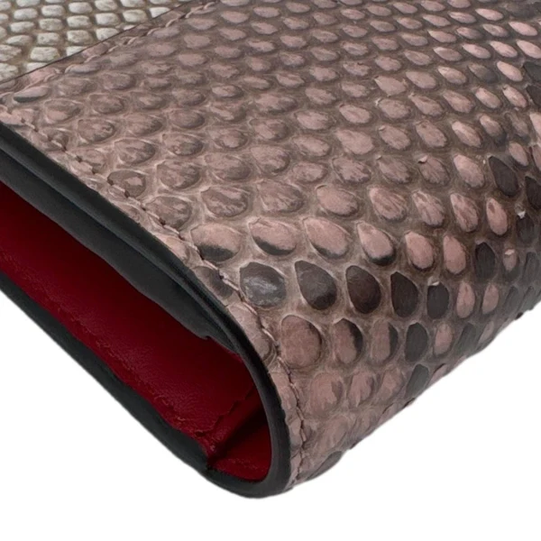 GUCCI Padlock Python Leather Wallet On Chain  Multicolor 453506