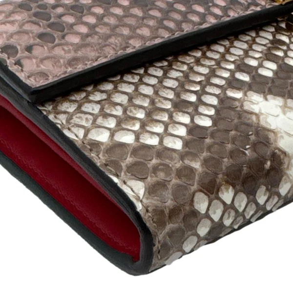 GUCCI Padlock Python Leather Wallet On Chain  Multicolor 453506