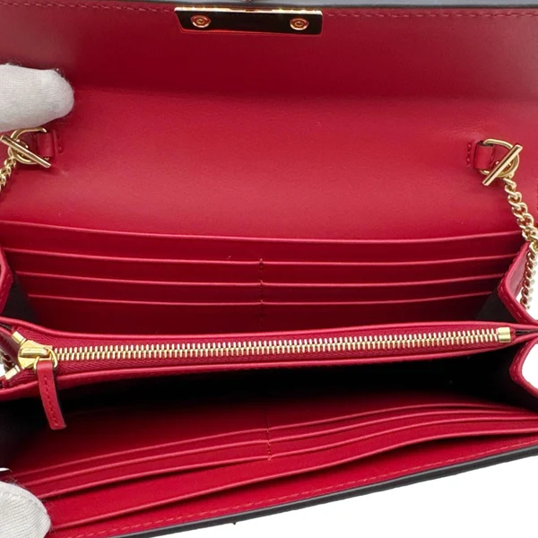GUCCI Padlock Python Leather Wallet On Chain  Multicolor 453506